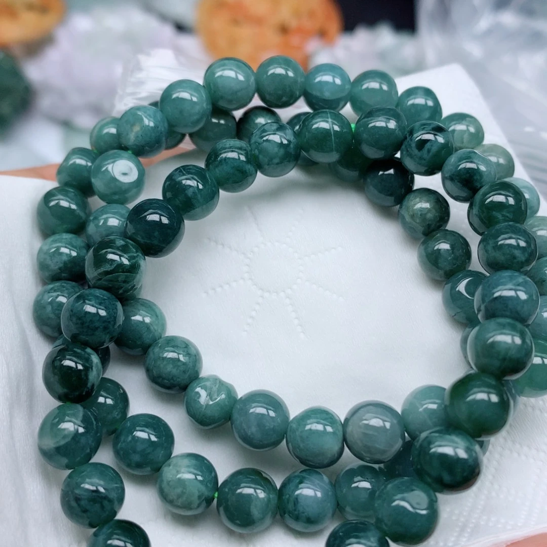 翡翠未镶嵌项链珠子批发