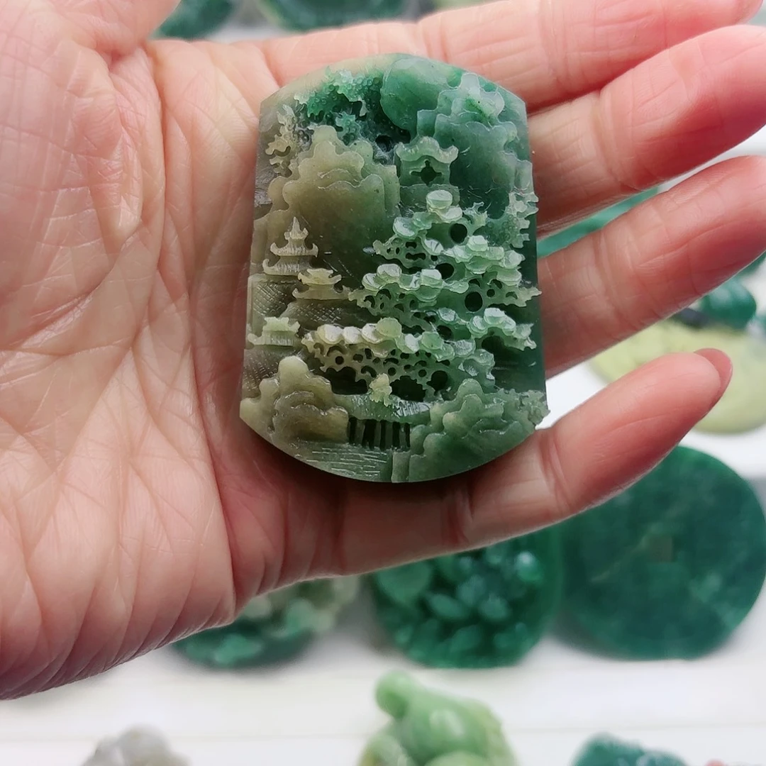 独山玉山水牌未镶嵌彼*