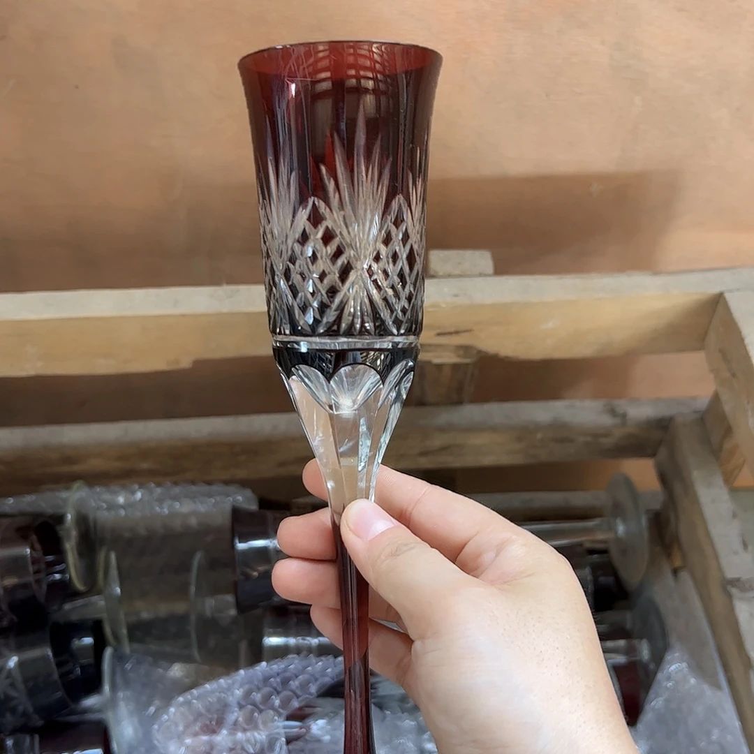 平底款水晶玻璃微瑕一个