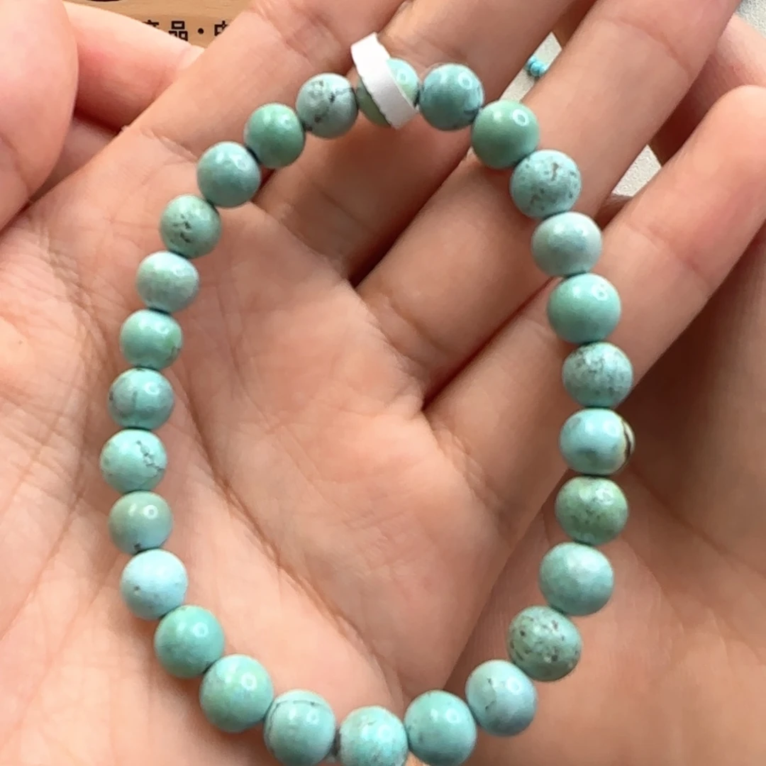 绿松石未镶嵌61圆珠手串