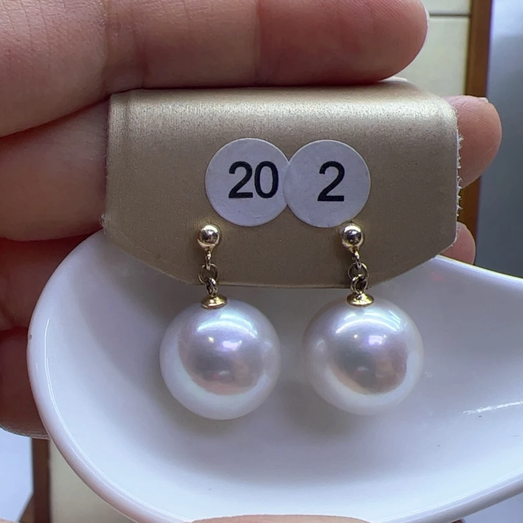 淡水珍珠耳饰银S925镶嵌
