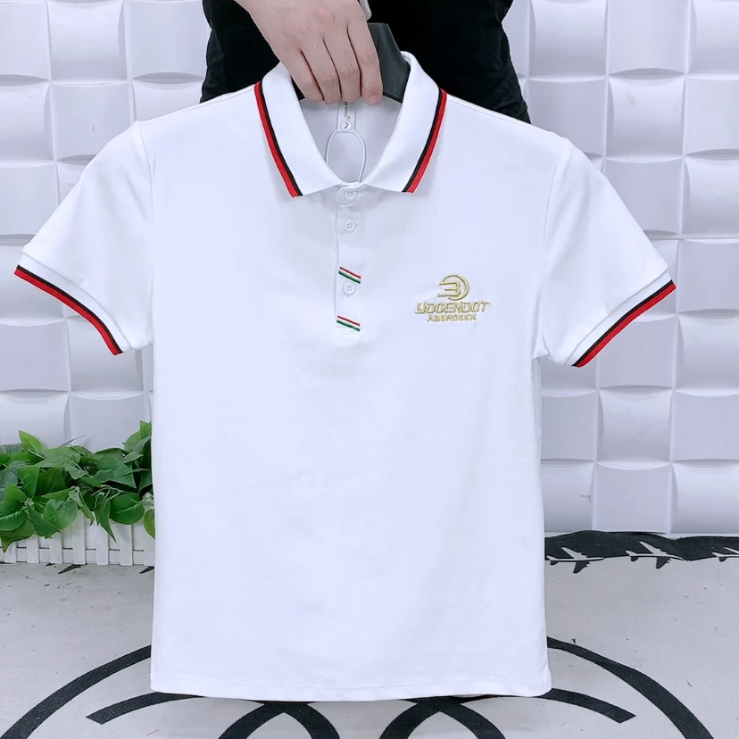 新款翻领polo衫短袖3770男装修身版潮流时尚百搭男士T恤半袖