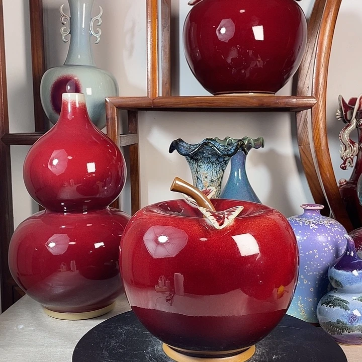 两***朱瓷片钧瓷窑变河南瓷器