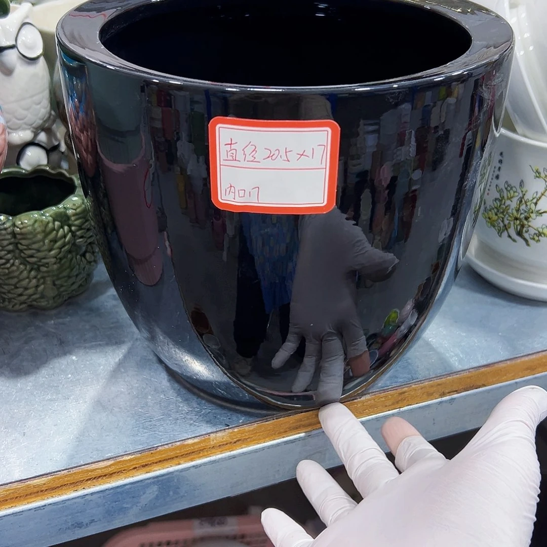 有孔外贸尾单陶瓷花盆凑单10米包邮