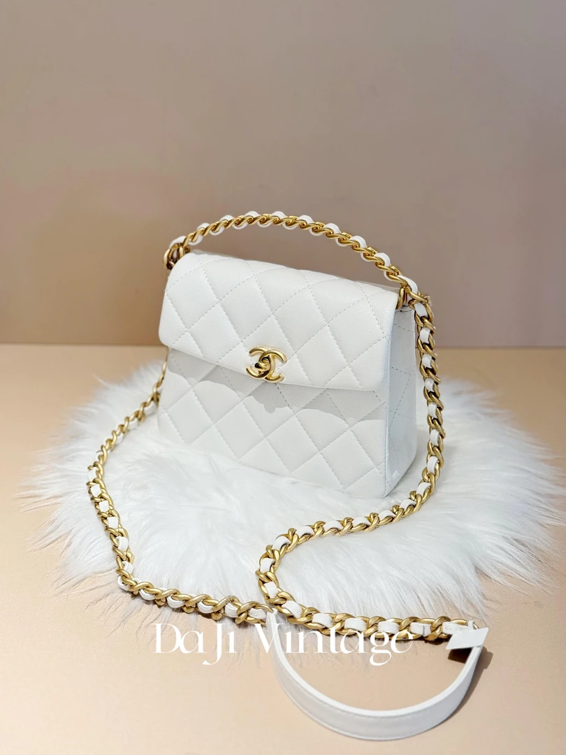 99新  大吉中古/Chanel香奈儿31 rue cambon白金手提斜挎包