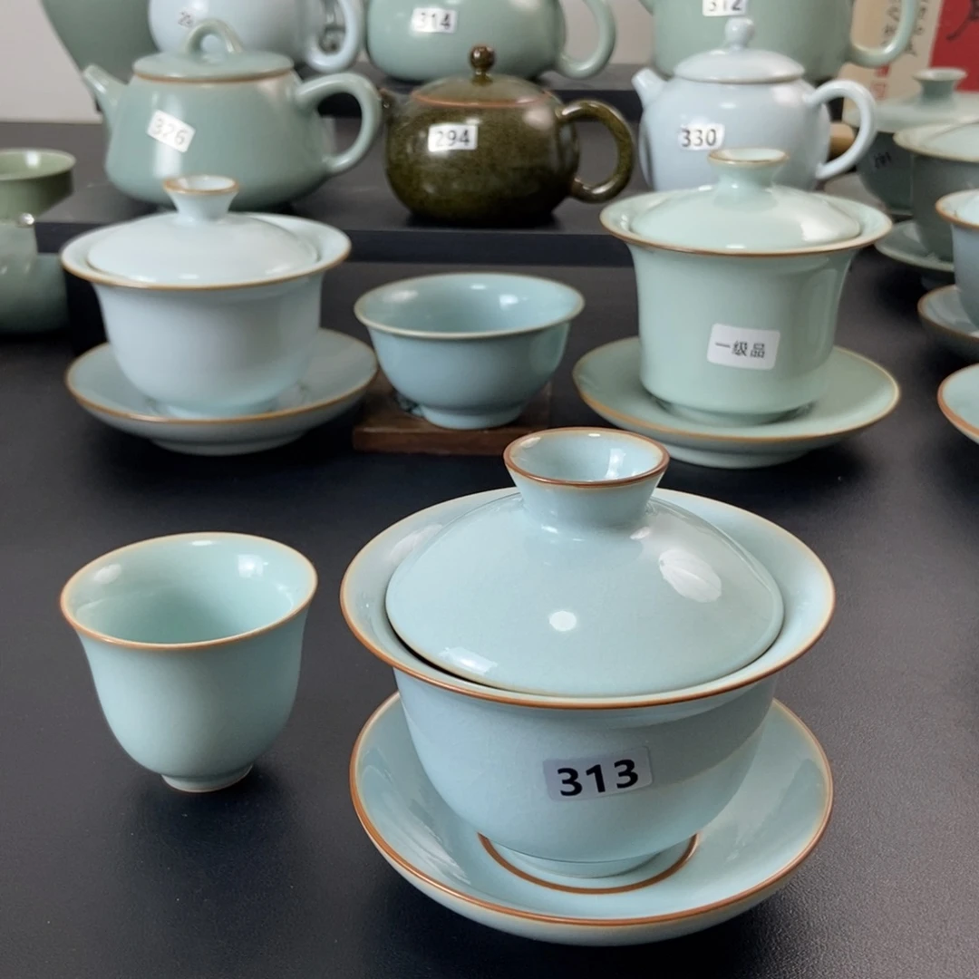 用***7壶吴文杰老师盖碗微瑕铃铛杯