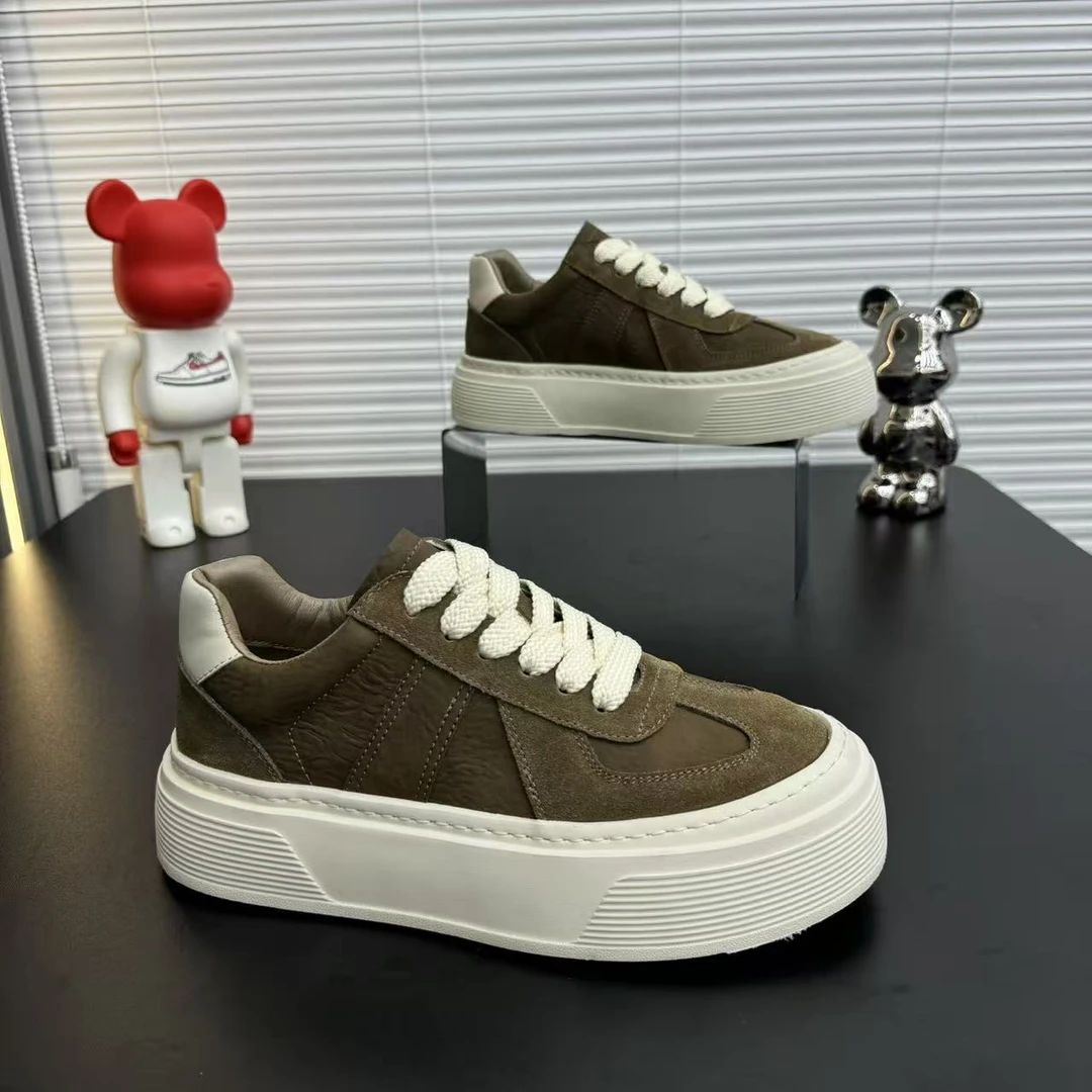 男士秋季新款板鞋休闲时尚潮流厚底低帮欧美风单鞋时尚休闲鞋