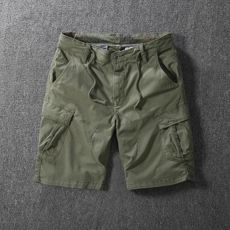 高级感男装2025年夏季新款美式复古工装短裤抽绳百搭男士休闲短裤