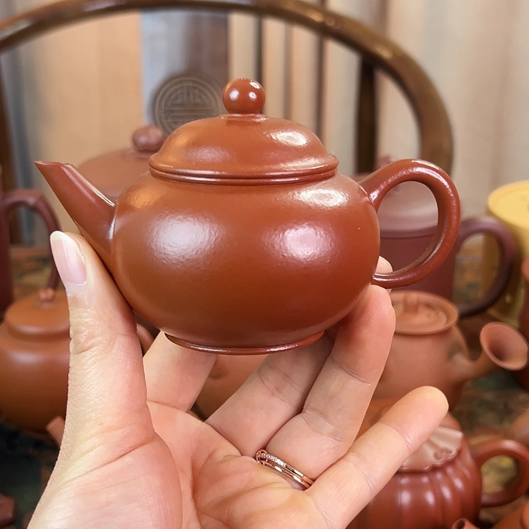 紫砂茶壶精品 水平壶 朱泥 130cc