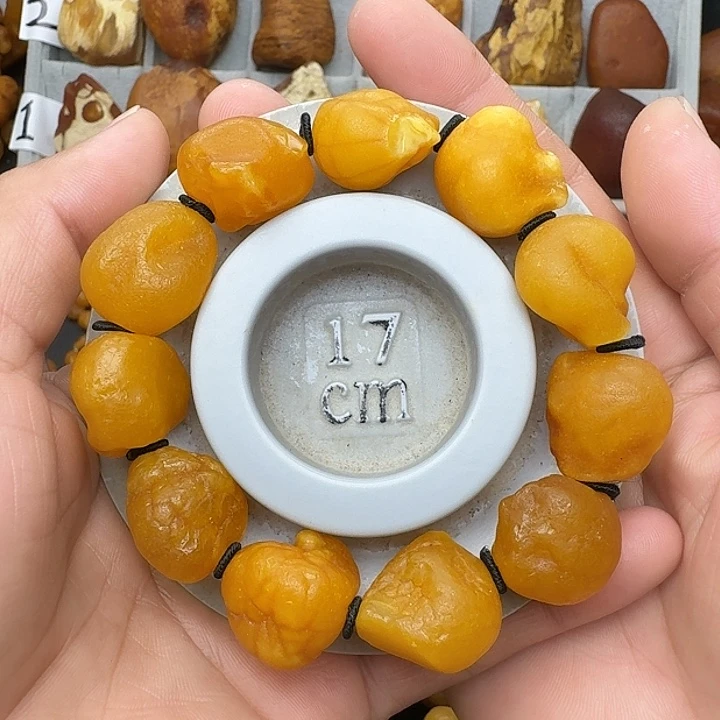 蜜蜡未镶嵌裸石天然蜜蜡手串