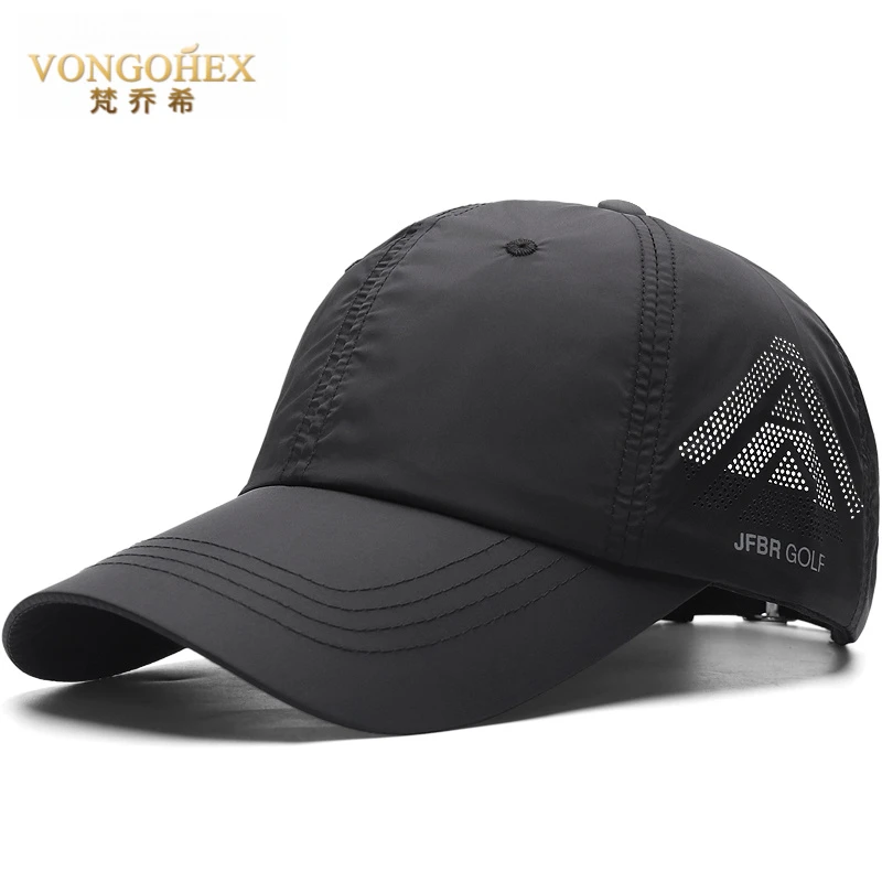 VONGOHEX帽子男夏季超薄防晒棒球帽晨跑锻练速干鸭舌帽女吸汗不褪