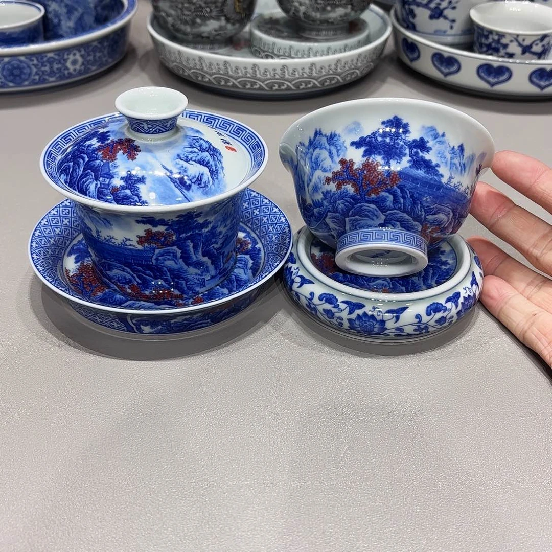 盖碗景德镇高温茶具