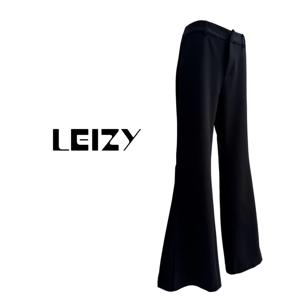 【LEIZY原创】"黄金比例"- 极简微喇西装裤