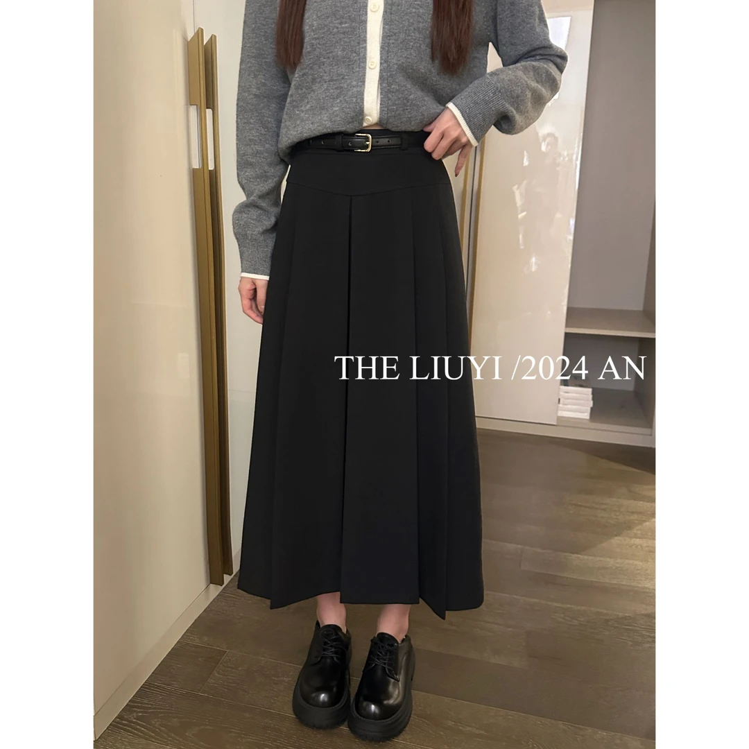 【LIUYI】高知裙～高腰显瘦百褶半身长裙48162