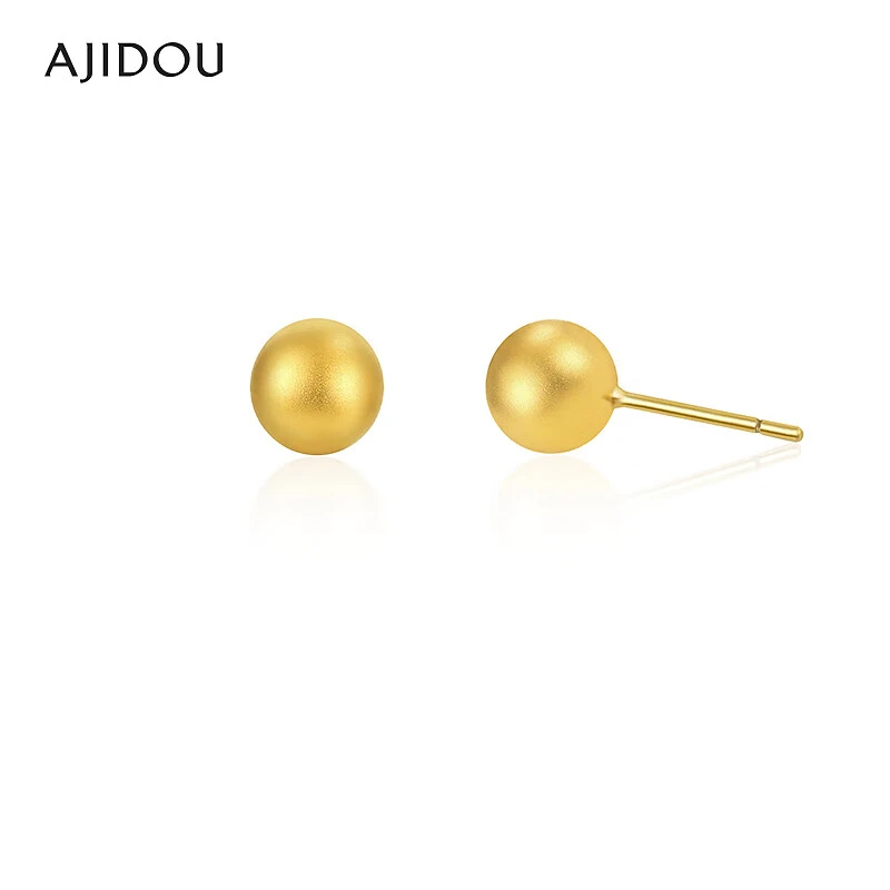 铜合金耳饰 AJIDOU阿吉豆耳饰女款金色小金豆耳钉【SGB】