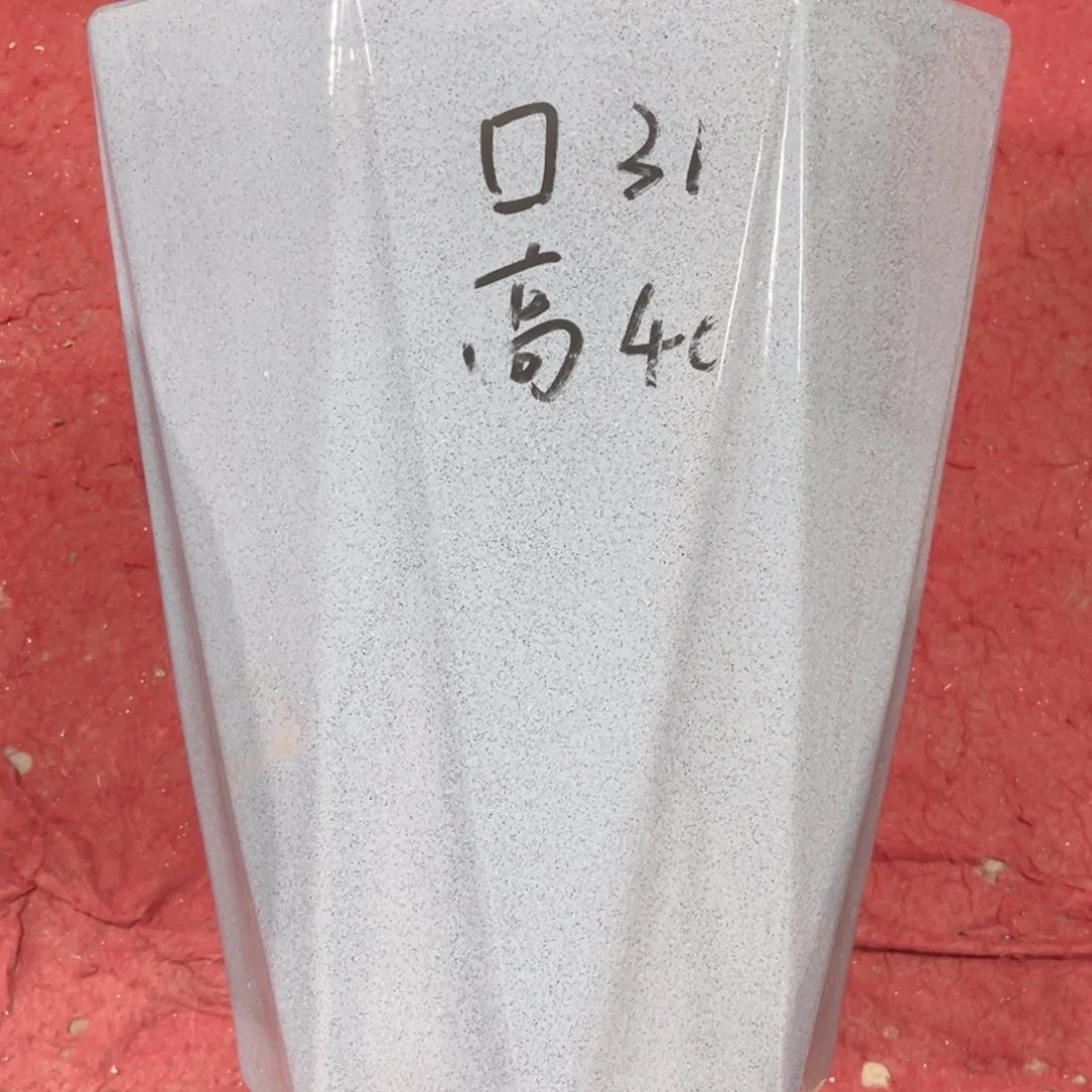 ?**n蓝灰色大号31口八方陶瓷花盆微瑕