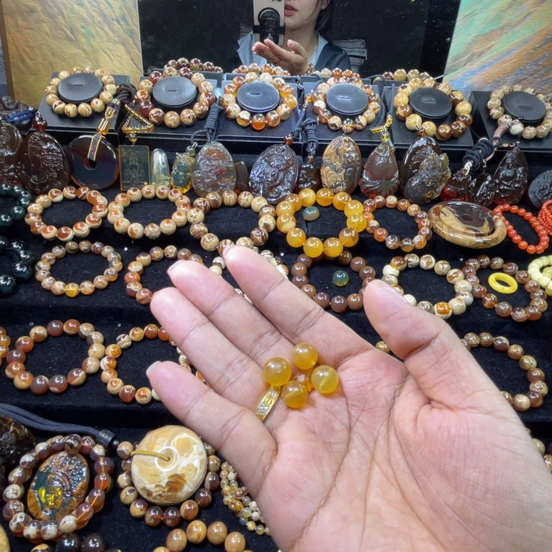未镶嵌琥珀手链蜜蜡珠子09➕