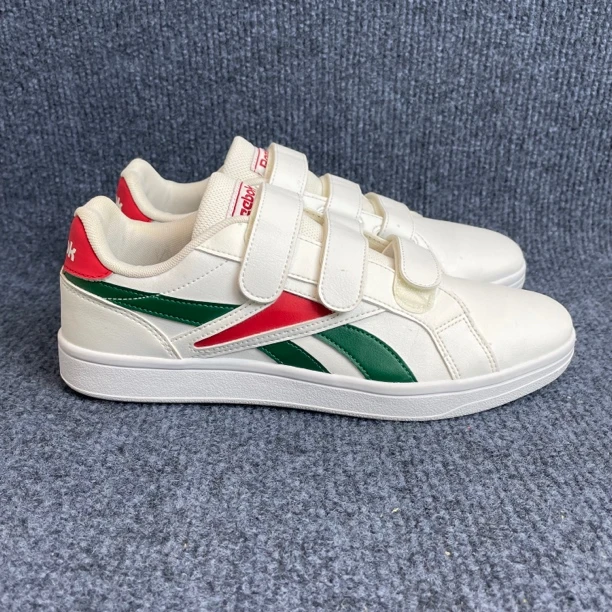 42码/Reebok 白绿红/95新/二手正品板鞋/实图如下