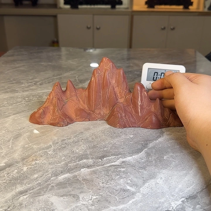 黑***镶奇石茶宠鱼缸文房摆件