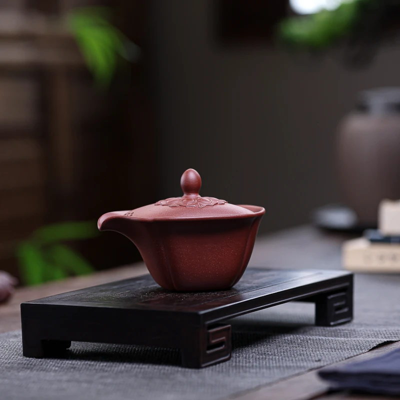 手工杯 | 宜兴紫砂杯 手工堆绘手抓壶  公道