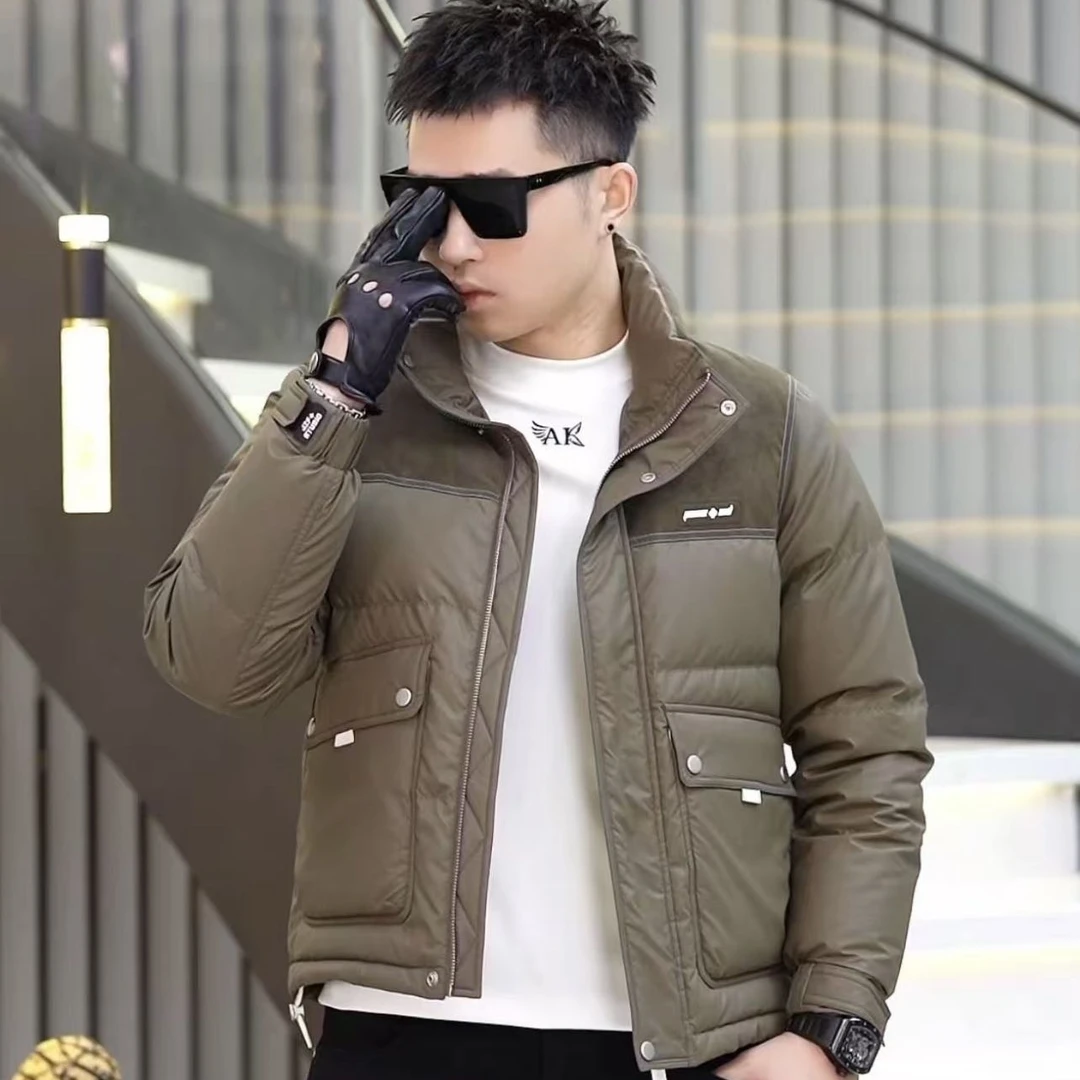 【男装外套】简约百搭男潮牌短款保暖外套2024冬季0619