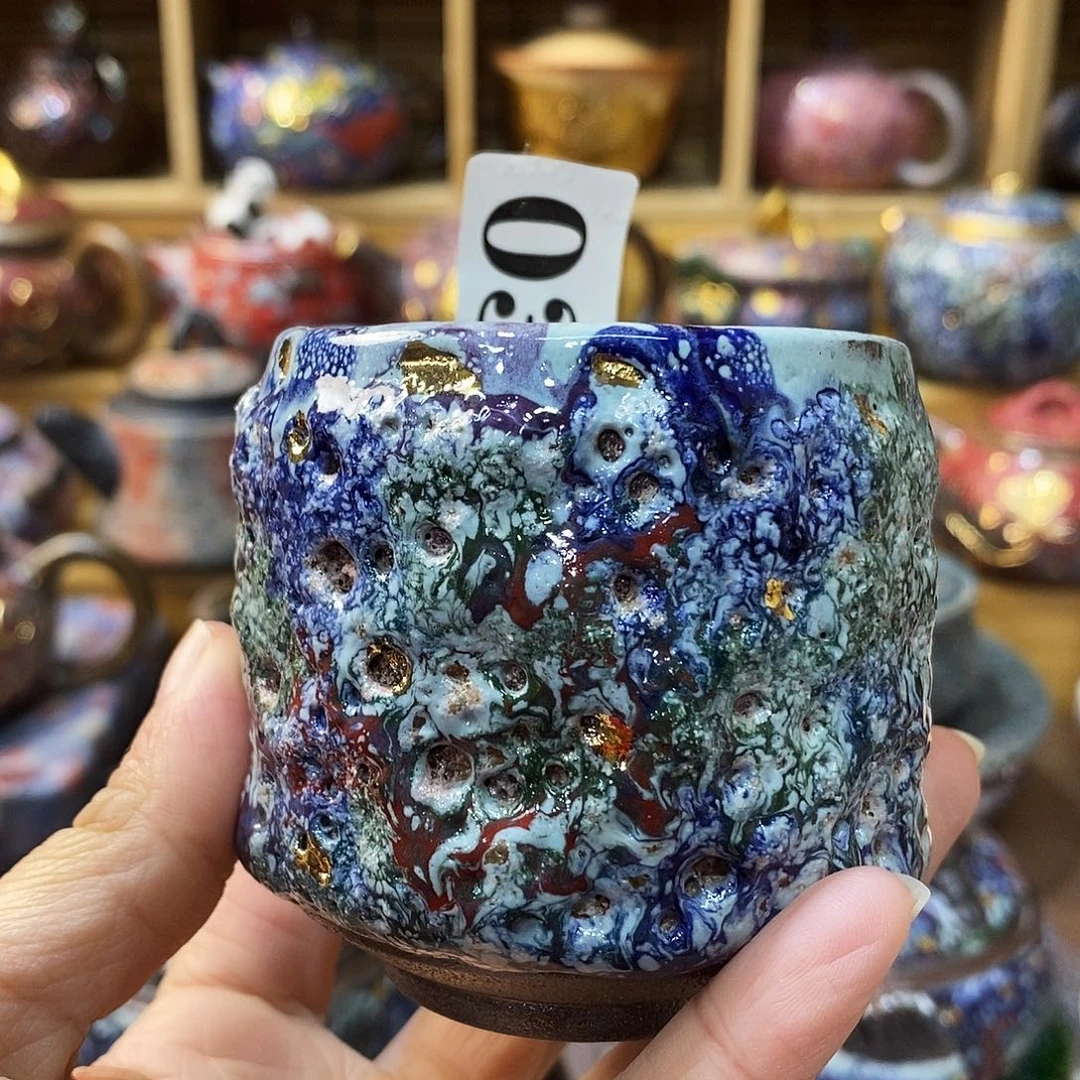 粗陶柴烧志野茶器