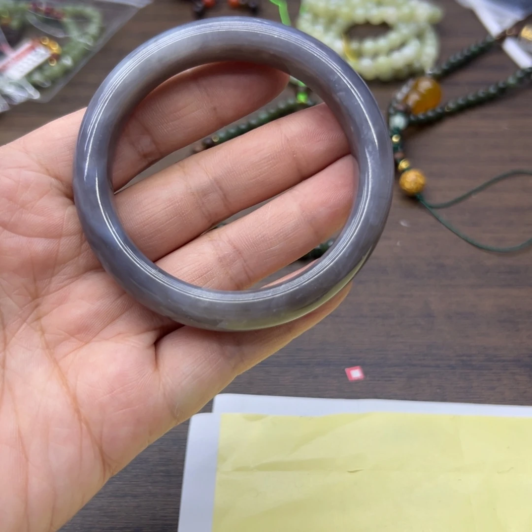 和田玉未镶嵌手镯57圈围840