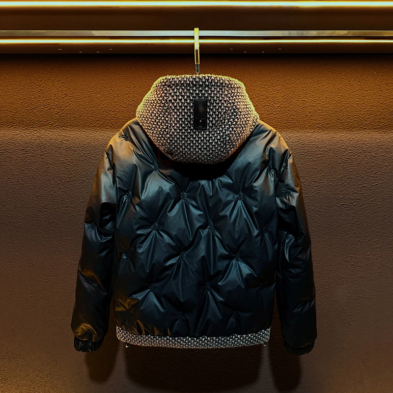 【918】90白鸭绒高奢羽绒服男2025冬季新款潮牌轻奢连帽防寒服外套