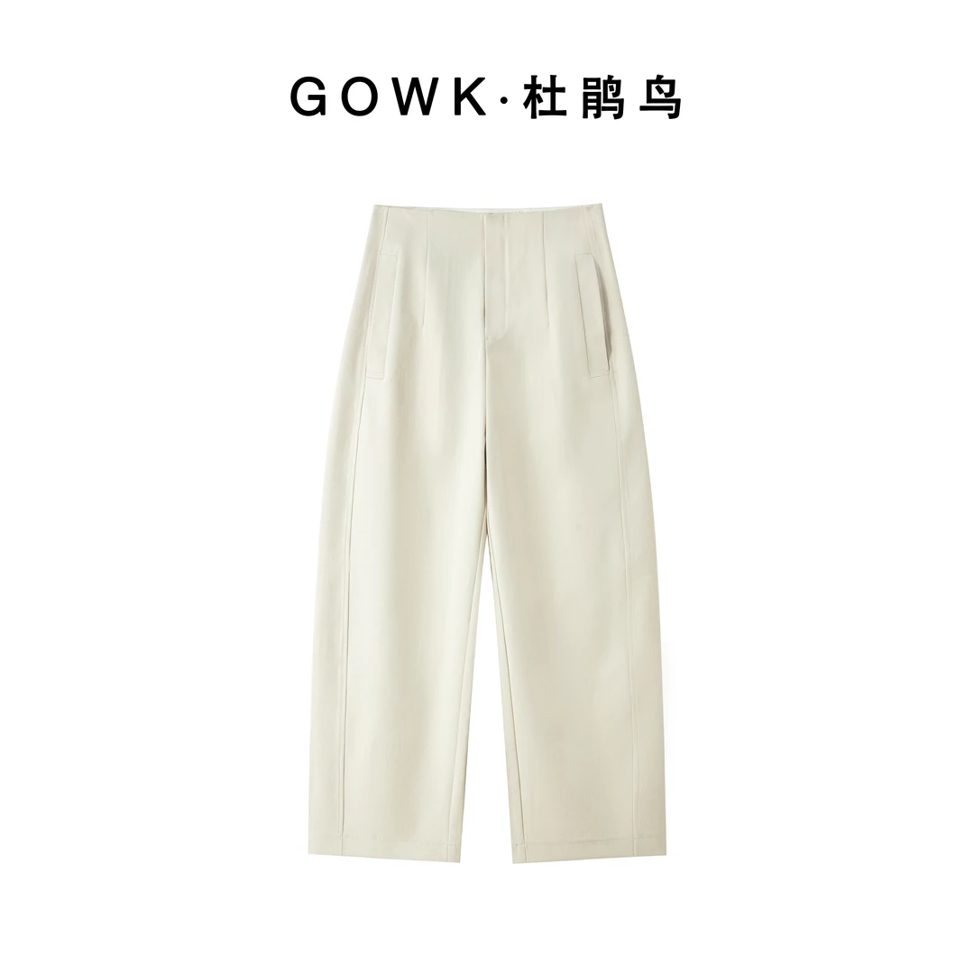 GOWK/杜鹃鸟夏日必备！冰透纱直筒女裤，解锁清凉干爽穿搭