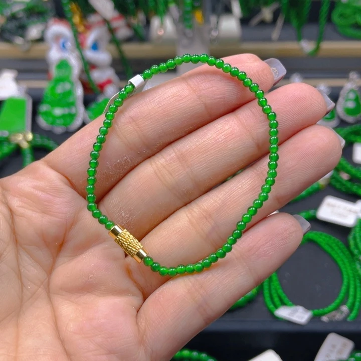 翡翠未镶嵌手链手链2.5