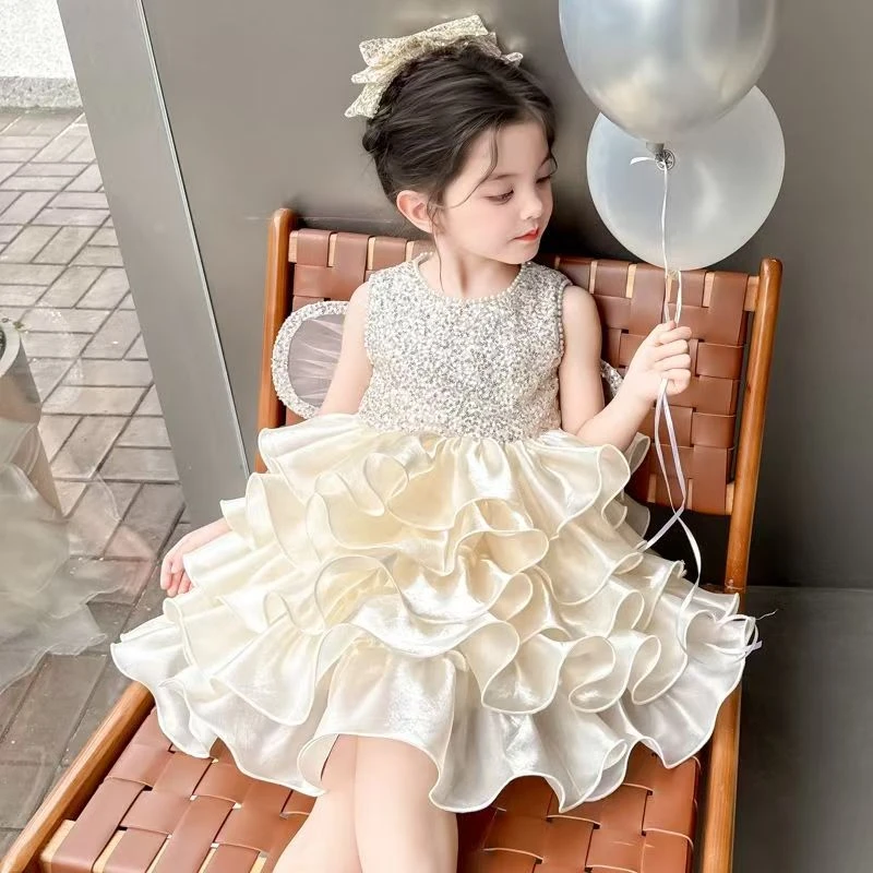 惜韩(528)好看连衣裙洋气宝宝夏季礼服裙甜美女孩女童