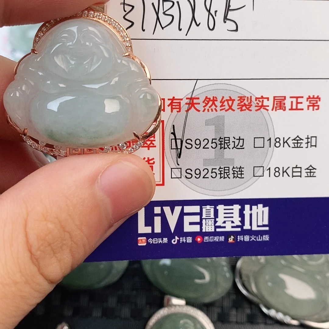 翡翠银S925镶嵌颈饰