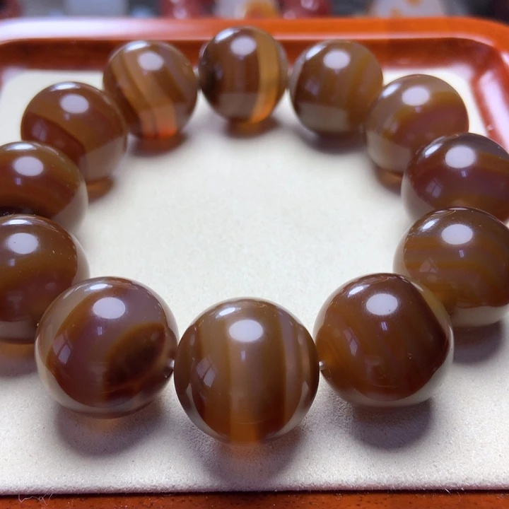 玛瑙/玉髓手串未镶嵌冰底糖色闪丝