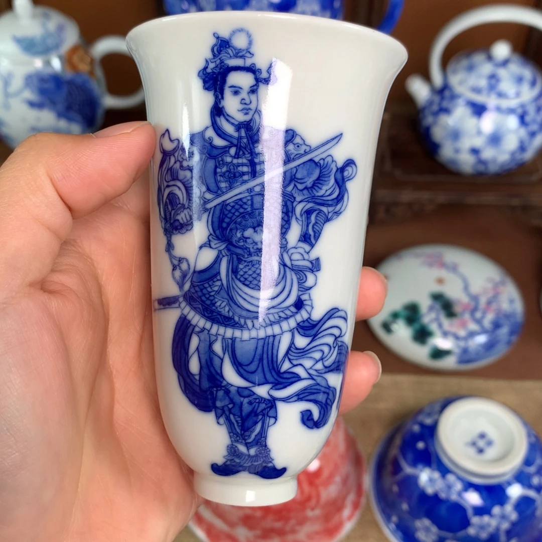 微瑕手工手绘闻香杯