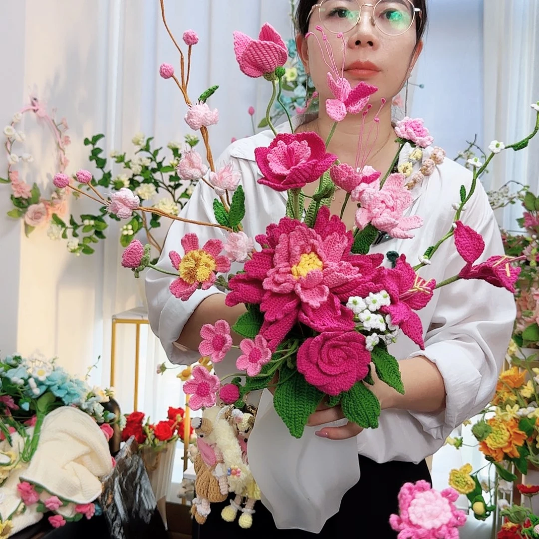 手工钩织设计大花束