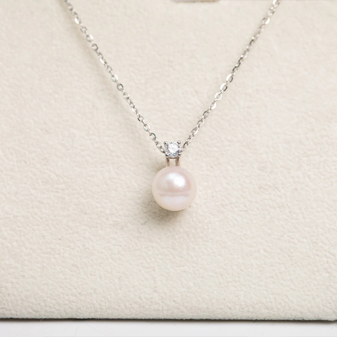 【超强甄选DZ160】akoya吊坠S925银 8-9mm