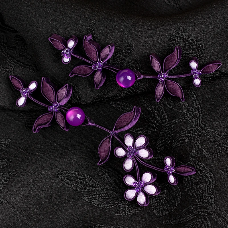 原创手工旗袍盘扣扣子国风玉珠雏菊花扣复古唐装汉服纽扣装饰辅料