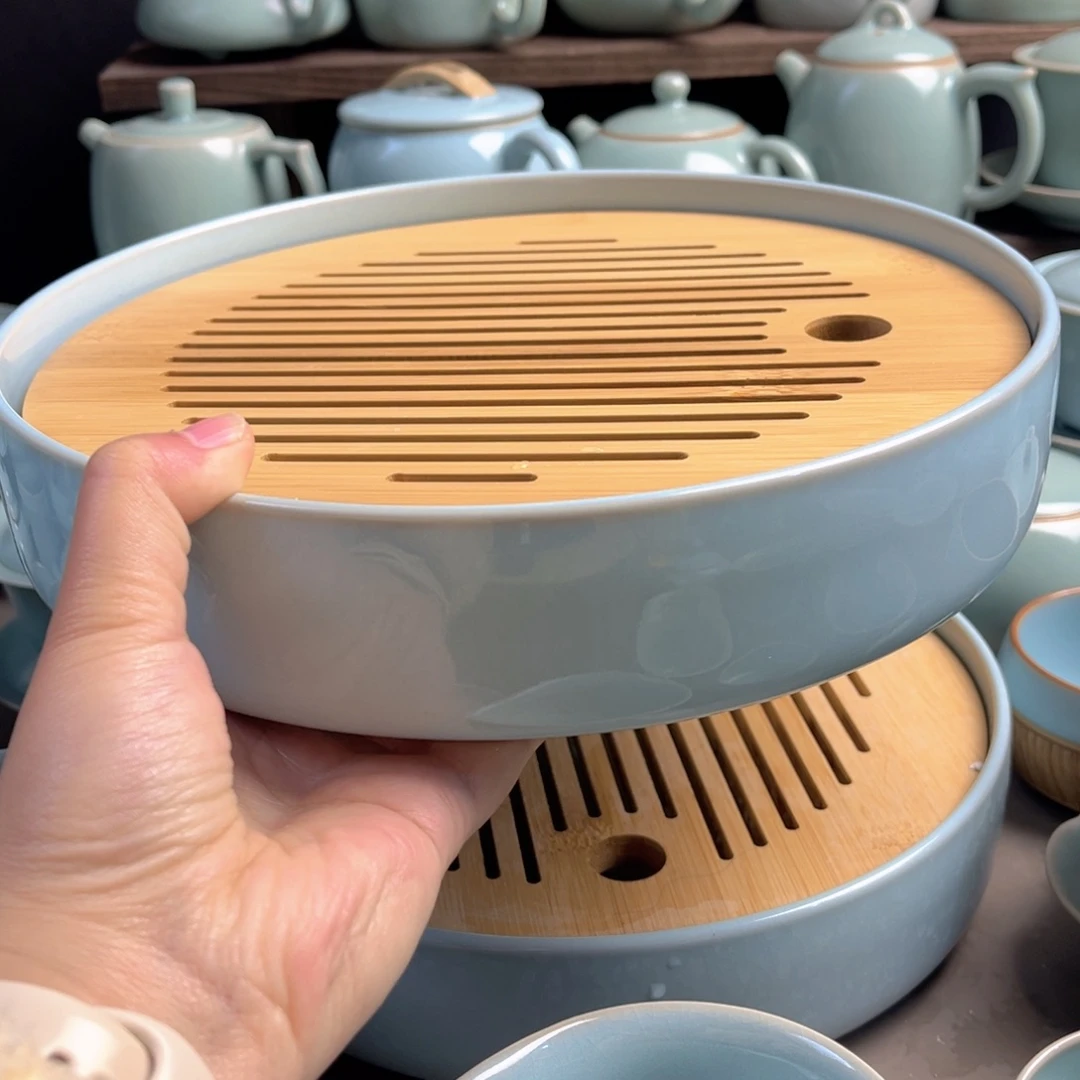 陶其他瓷天青釉干泡台原矿