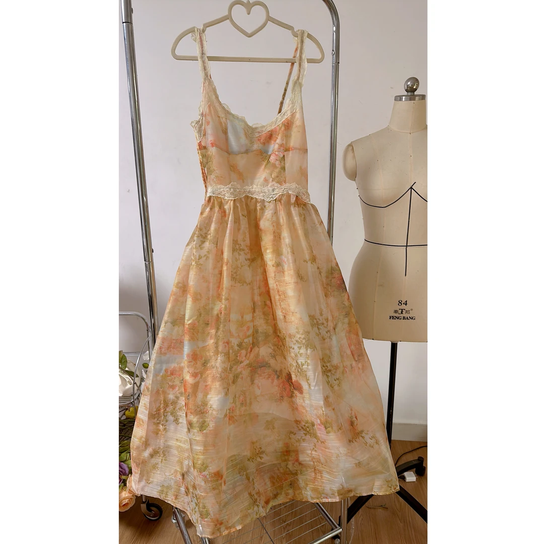 连衣裙夏季新款百搭印花裙子