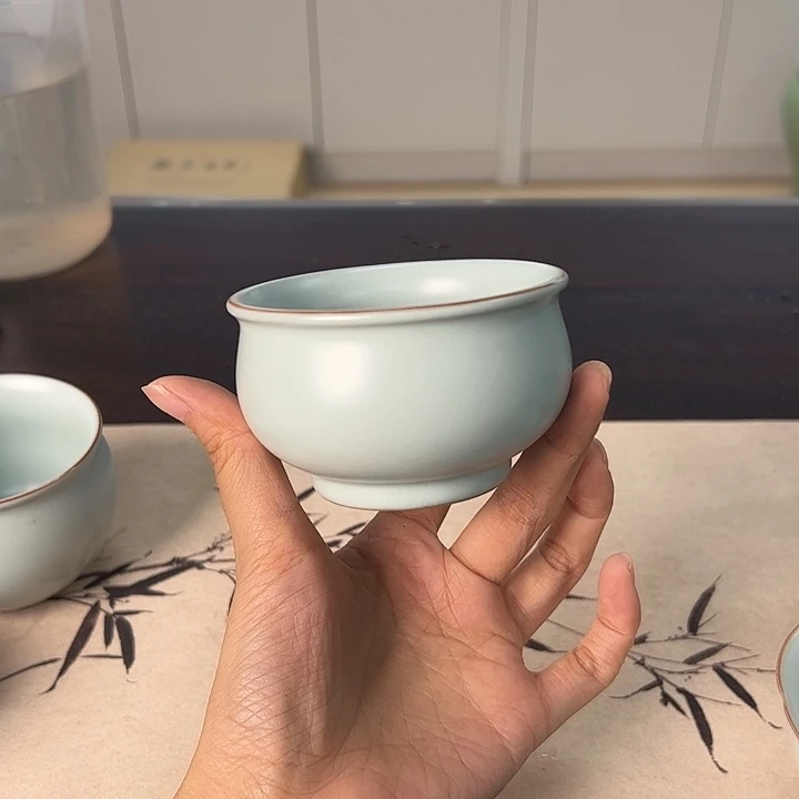 龙泉云间青瓷小米茶器