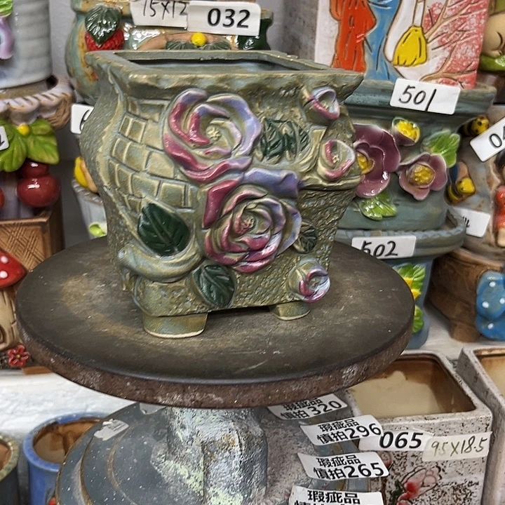 粗陶材质多肉花盆