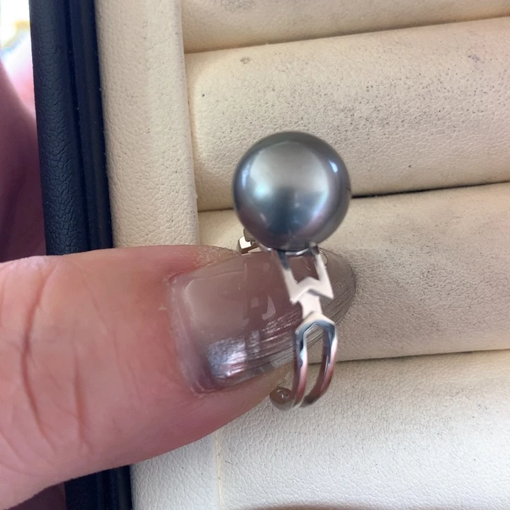 银S925镶嵌戒指海水珍珠