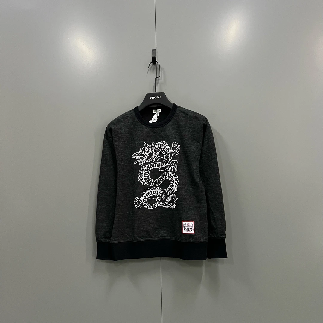 95新 KENZO/肯佐 (ll) 高田贤三 盘龙刺绣卫衣 XS码/016776