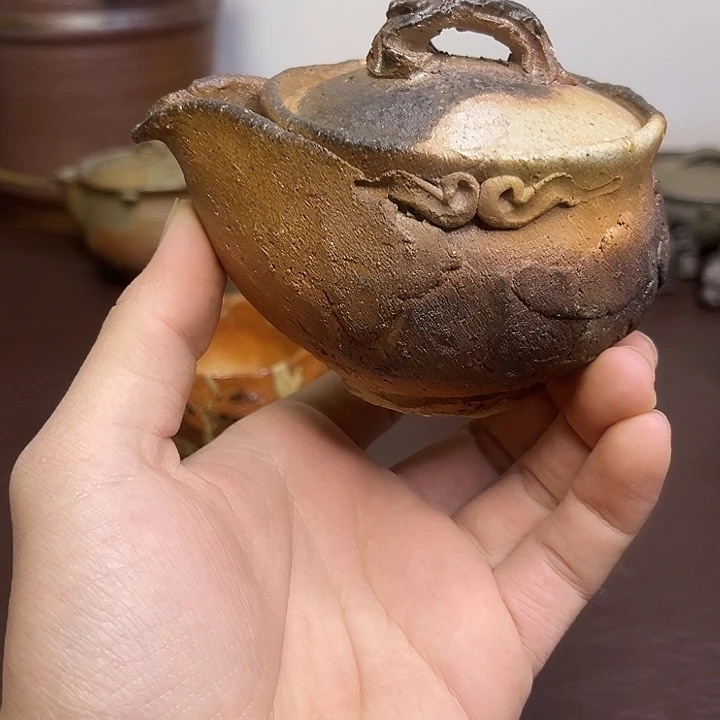 森丁斎 宝瓶 备前烧