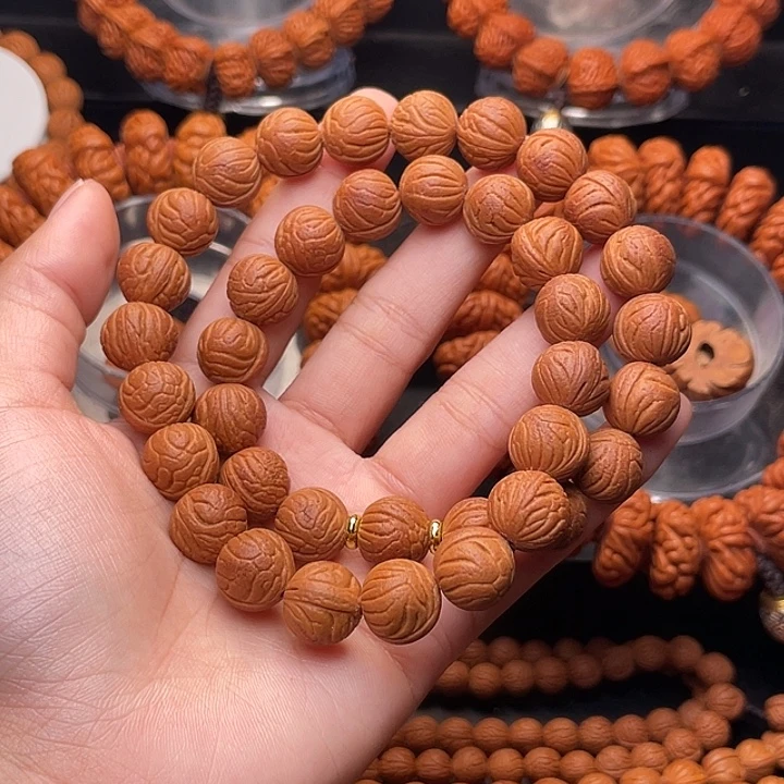 桃核手串1.4龙鳞仿古，36颗