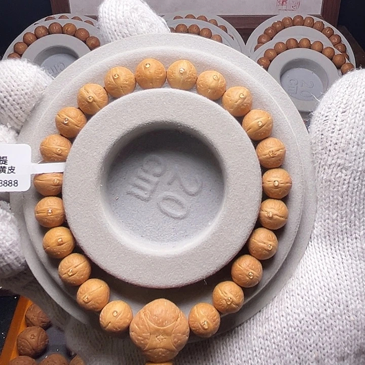 凤眼菩提手串10.5mm实心姜黄皮