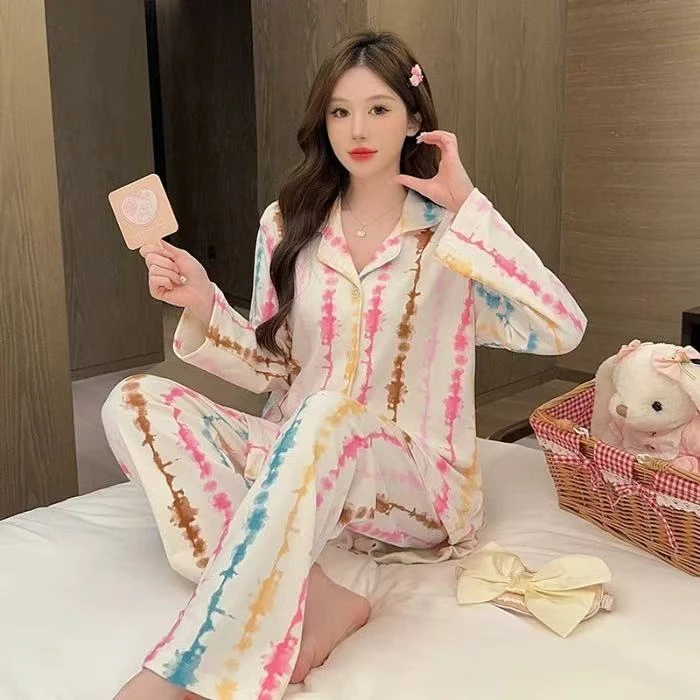 6311-1 德绒新款睡衣女甜美公主小香风长袖家居服套装 129-9