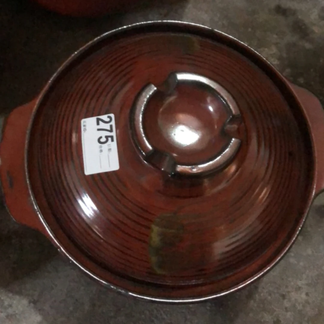 铁红釉砂锅口径27高11（微瑕不退不换）