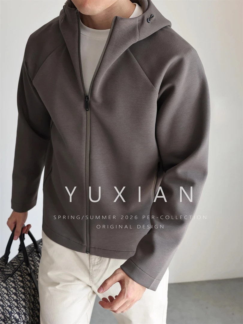 【"零"压空气感】棉质连帽拉链运动风长袖抗皱高弹休闲外套秋冬季