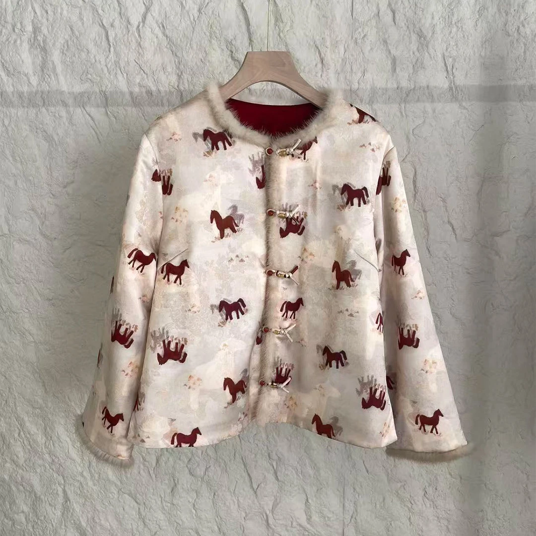雾道 CANTO MOTTO新中式国风马踏迎春棉服外套SBA5405548
